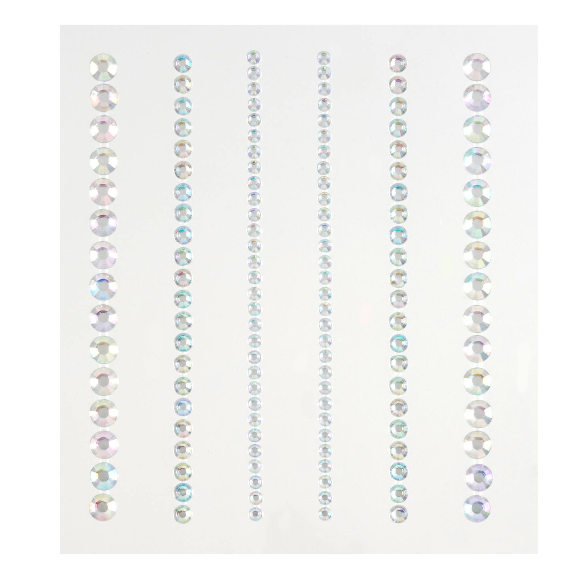 12 Packs: 6 ct. (72 total) Clear Iridescent Gem Strip Bling Stickers by Recollections™